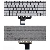 Клавиатура для ноутбука HP Pavilion 13-AN серебристая без рамки без подсветки