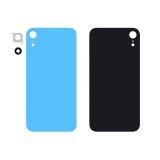 Задняя крышка аккумулятора для iPhone XR со стеклом камеры голубая (Premium)