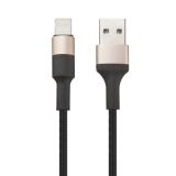 USB кабель Hoco X26 Xpress Charging Data Cable для Apple L=1М черный/золотой