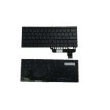 Клавиатура для ноутбука HP EliteBook X360 830 G6 черная без рамки с подсветкой, плоский Enter