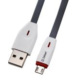 Кабель Zetton USB SyncCharge Flat Slim TPE Data Cable USB <-> Micro USB серый (ZTUSBFSTGYMC)