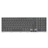 Клавиатура для ноутбука Sony Vaio SVE17 черная с темно-серой рамкой и подсветкой