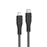 USB кабель HOCO X67 Nano Type-C — Lightning 8-pin 3А PD 20W силикон 1м (черный)