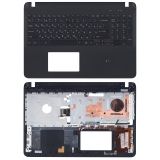 Клавиатура (топ-панель) для ноутбука Sony FIT 15 SVF15 черная с подсветкой