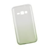 Силиконовый чехол LP для Samsung Galaxy J1 2016 градиент белый, зеленый, коробка