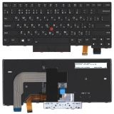 Клавиатура для ноутбука Lenovo Thinkpad T470 черная с подсветкой и трекпойнтом