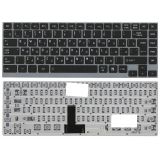 Клавиатура для ноутбука Toshiba Satellite U900 U920T U840 U800 черная с серой рамкой