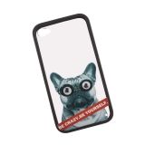 Защитная крышка для iPhone 4/4S "Be Crazy. Be Yourself" Собака Мопс (коробка)