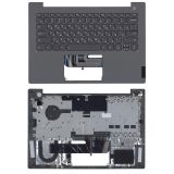Клавиатура (топ-панель) для ноутбука Lenovo ThinkBook 14 черная с серым топкейсом