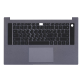 Клавиатура (топ-панель) для ноутбука Honor MagicBook Pro Hubble-W19A черная с серым топкейсом