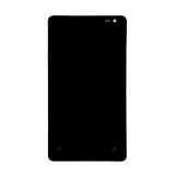 Дисплей (экран) в сборе с тачскрином для Microsoft Lumia 430 Dual Sim черный с рамкой AAA