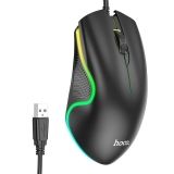 Мышь игровая проводная HOCO GM19 Enjoy USB, 1000dpi, RGB, 1.4м (черный)