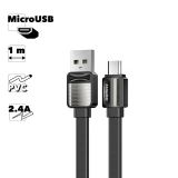 USB кабель REMAX Platinum Pro RC-154m Miro USB, 2.4A, 1м, PVC (черный)