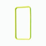 Бампер для iPhone 5, 5S, SE желтый с зеленой вставкой
