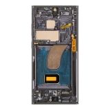 Дисплей (экран) в сборе с тачскрином для Samsung Galaxy S23 Ultra SM-S918 CK Soft OLED 6.81 черный с рамкой