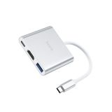 Адаптер HOCO HB14 Easy USB-C – USB3.0, HDMI, USB-C, PD 67W (серый)