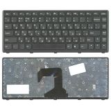 Клавиатура для ноутбука Lenovo S300 S400 S405 черная с черной рамкой