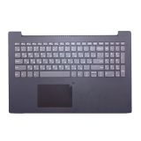 Клавиатура (топ-панель) для ноутбука Lenovo V145-15AST серая с черным топкейсом