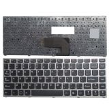 Клавиатура для ноутбука Lenovo IdeaPad U460 U460A U460S черная с серебряной рамкой
