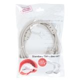 Кабель DVI-D Single Link 19M/19M Cablexpert CC-DVI-6C, длина 1.8 м, экранированный, ферритовые кольца, серый