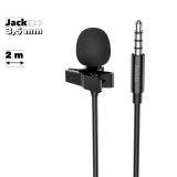 Микрофон петличный HOCO L14 Lavalier 3.5 мм, 2м (черный)