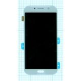 Дисплей (экран) в сборе с тачскрином для Samsung Galaxy A7 (2017) SM-A720F голубой (синий) (Premium LCD)