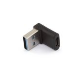 Переходник OTG USB A 3.0 на Type C папа-мама (угловой)