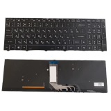 Клавиатура для ноутбука GIGABYTE G5 GE чёрная с рамкой, с RGB подсветкой