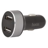 Автомобильная зарядка HOCO Z26 High Praise 2xUSB, 2.1А, LED дисплей (черная)