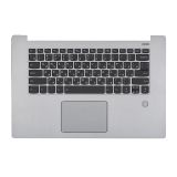Клавиатура (топ-панель) для ноутбука Lenovo Ideapad 530S-15IKB черная с серебристым топкейсом