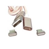 Кабель для зарядки от USB магнитный micro USB/Lightning