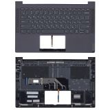 Клавиатура (топ-панель) для ноутбука Lenovo Yoga Slim 7-14ARE05 черная с черным топкейсом