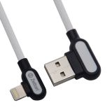 Кабель Zetton USB SyncCharge Round Fabric Corner Cable USB <-> Lightning белый (ZTUSBRFCWEA8)