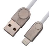 Кабель Zetton USB SyncCharge Round Snake TPE Data Cable USB <-> Lightning белый (ZTUSBRSETWEA8)