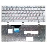 Клавиатура для ноутбука Clevo M1110 M1110q M1111 белая с белой рамкой