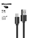 USB кабель Earldom EC-109M MicroUSB, 1м, TPE (черный)