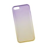 Силиконовая крышка LP для Apple iPhone 5, 5s, SE градиент фиолетовый, желтый, коробка