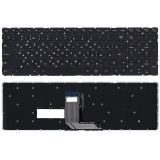 Клавиатура для ноутбука Lenovo Yoga 500-15 черная с подсветкой