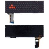 Клавиатура для ноутбука Asus GL753 FX553VD черная с белой подсветкой (узкий шлейф подсветки)