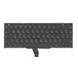 Клавиатура для ноутбука Apple MacBook A1370 2011+ черная с подсветкой, большой Enter
