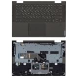 Клавиатура (топ-панель) для ноутбука Lenovo Yoga 7-14ITL5 коричневая с коричневым топкейсом, с подсветкой