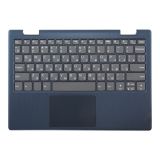 Клавиатура (топ-панель) для ноутбука Lenovo IdeaPad Flex 3-11ADA05 серая с синим топкейсом