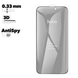 Защитное стекло HOCO A12 Pro для iPhone 14 Pro AntiSpy 3D 0.33мм с черной рамкой