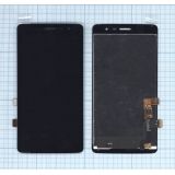 Дисплей (экран) в сборе с тачскрином для LG Max X155 черный