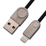 Кабель Zetton USB SyncCharge Round Snake TPE Data Cable USB <-> Lightning черный (ZTUSBRSETBKA8)