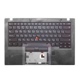 Клавиатура (топ-панель) для ноутбука Lenovo ThinkPad X1 Carbon 5th Gen черная с черным топкейсом