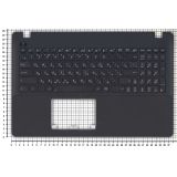 Клавиатура (топ-панель) для ноутбука Asus X550 черная с черным топкейсом