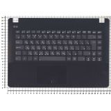 Клавиатура (топ-панель) для ноутбука Asus X451 X451CA черная с черным топкейсом