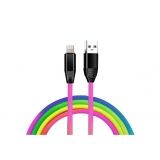 Кабель для зарядки USB - Lightning 2A 1м радужный