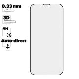Защитное стекло HOCO A33 Easy Stick для Apple iPhone 14, 13, 13 Pro с черной рамкой, прозрачное, 0.33мм